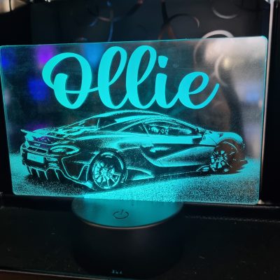 laser engraved lamp