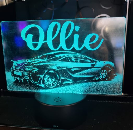 laser engraved lamp